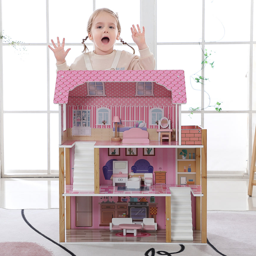 ALL 4 KIDS Eliana 3 Level Dollhouse