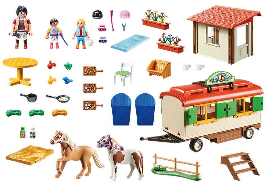 Playmobil Pony Shelter with Mobile Home
