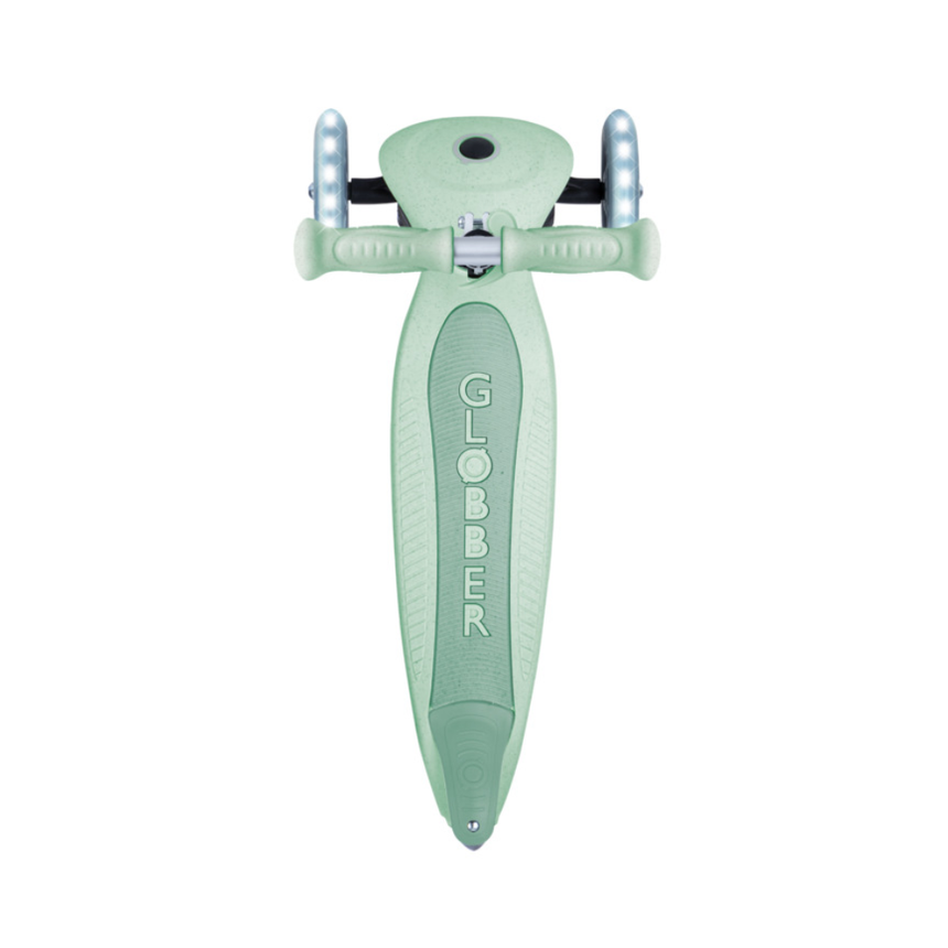 Globber ECOLOGIC JUNIOR Foldable Scooter with Lights - Pistachio
