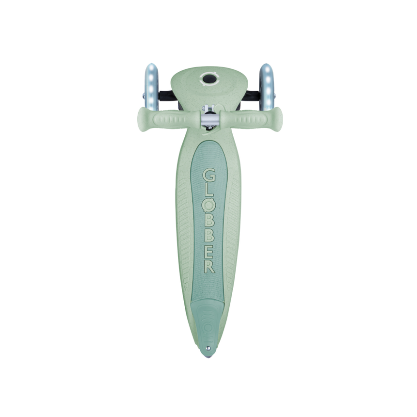 Globber ECOLOGIC PRIMO Foldable Scooter with Lights - Pistachio