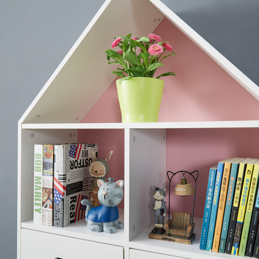 ALL 4 KIDS White Ivy Low Kids Bookcase Storage Unit