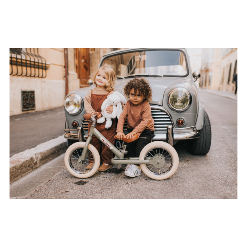 Trybike 2 in 1 Steel Balance Bike & Tricycle – Vintage Green