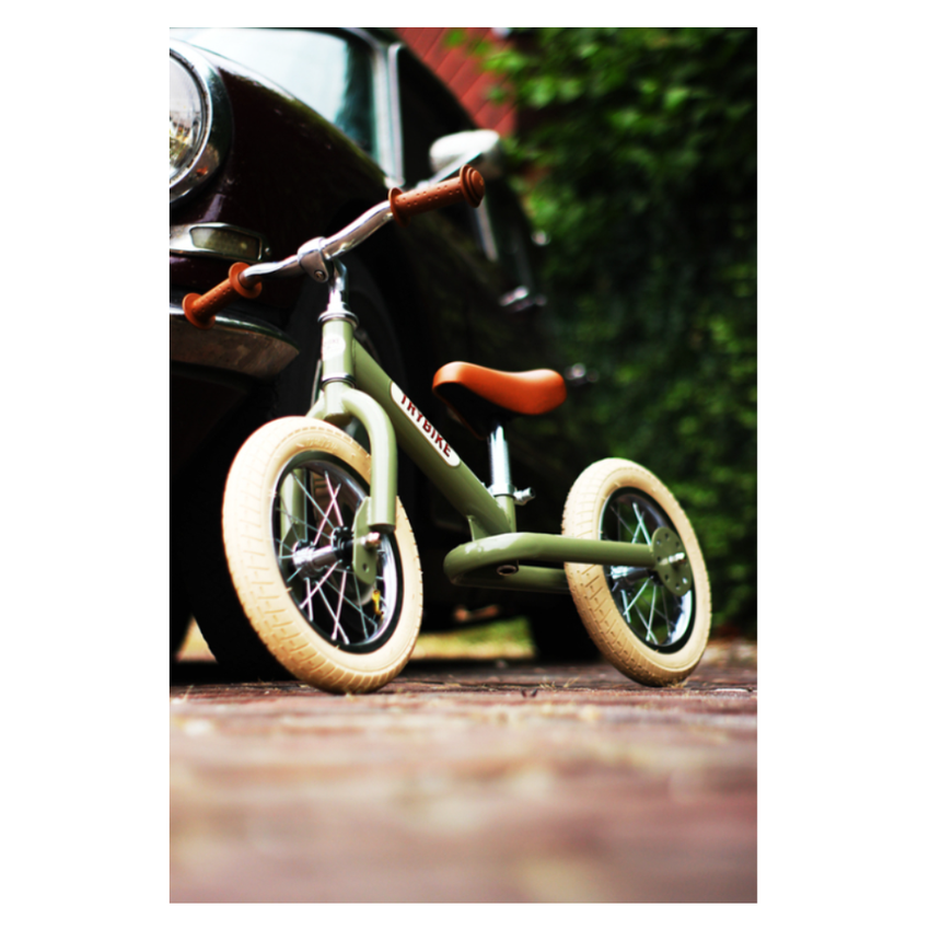 Trybike 2 in 1 Steel Balance Bike & Tricycle – Vintage Green