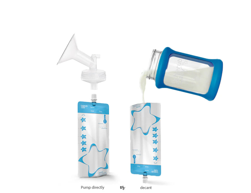 Cherub Baby Reusable Thermosensor Breast Milk Bags 50 Uses (10pk)