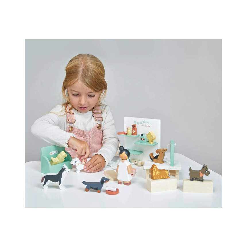 Tender Leaf Toys Waggy Tails Dog Salon Play Set