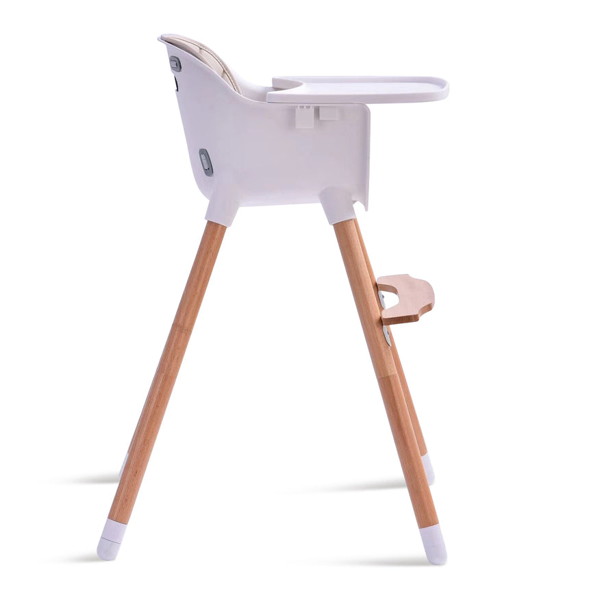 JOY BABY Amelia 2-in-1 Timber Highchair - Beige