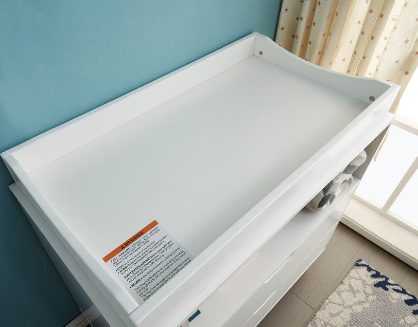 JOY BABY Aurora 2 Drawers Chest of Draw with Change Table - White