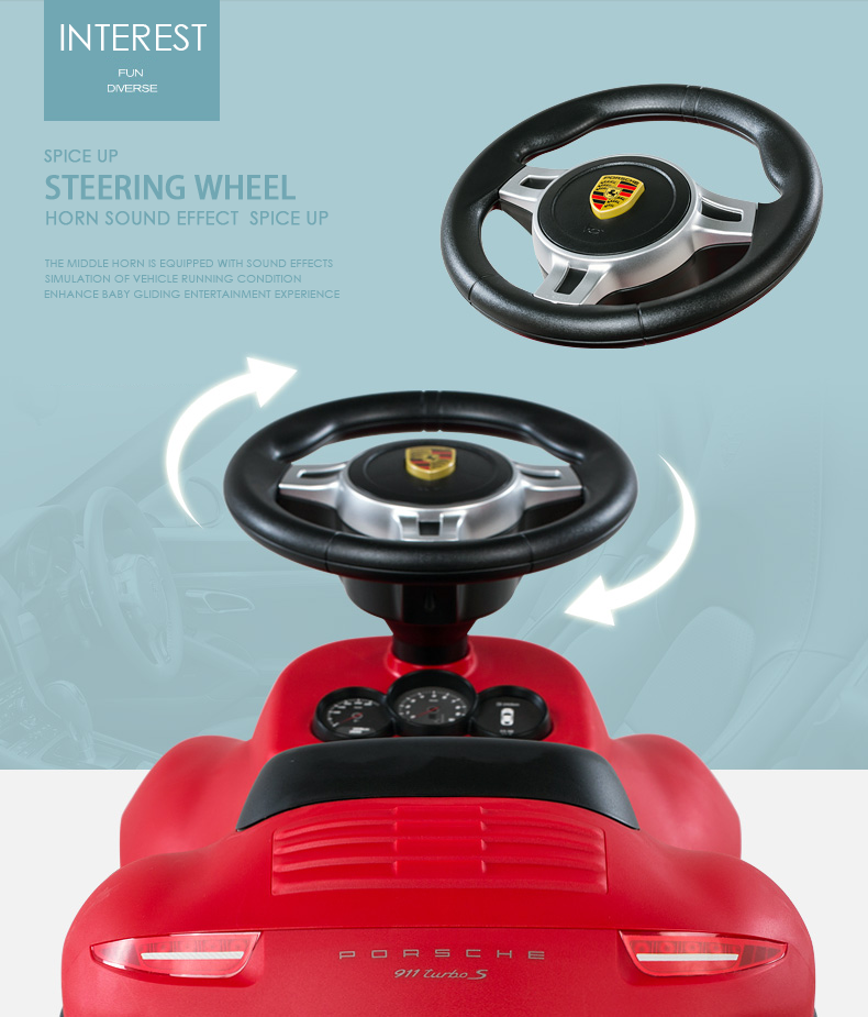 Rastar Licensed Porsche 911 Foot to Floor Push Car