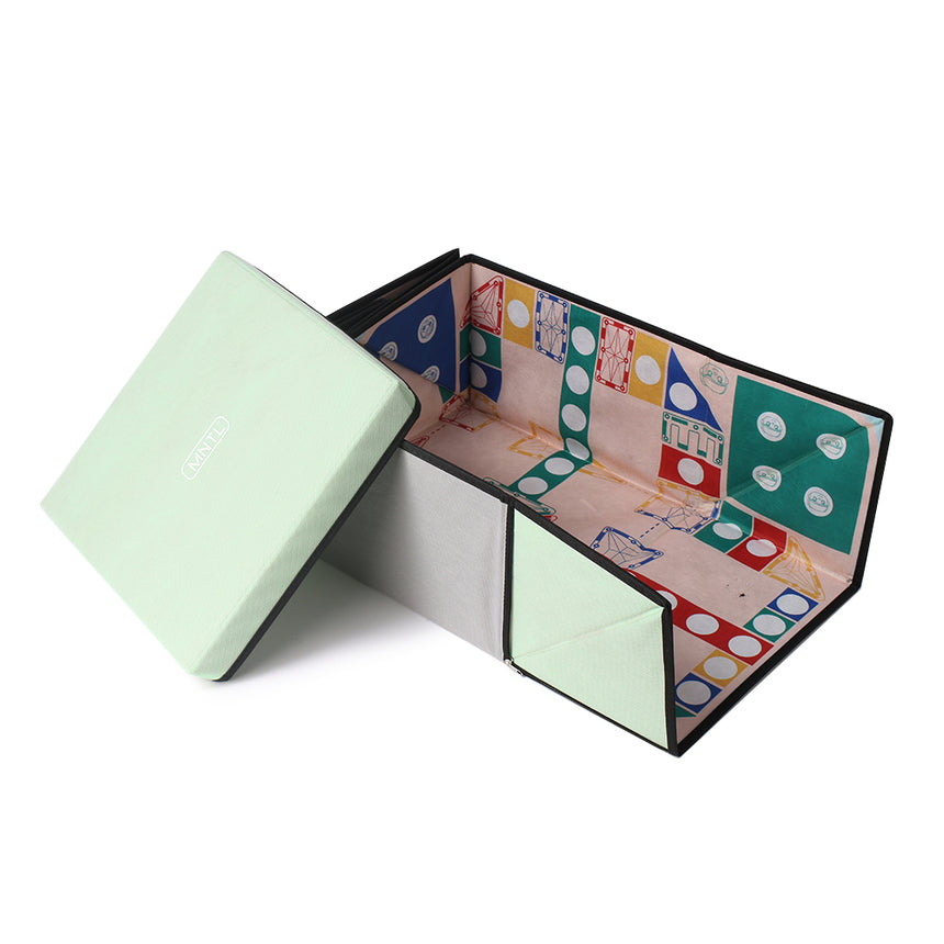 MNTL Storage Bin & Interactive Play Mat - Aeroplane Chess Theme