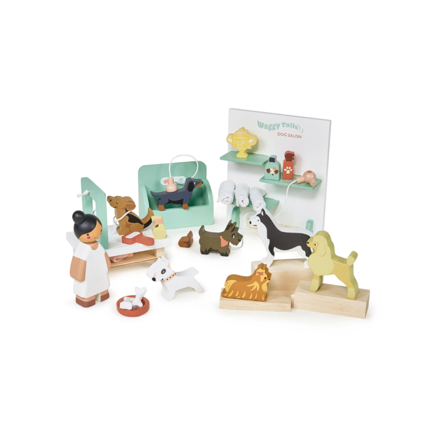 Tender Leaf Toys Waggy Tails Dog Salon Play Set