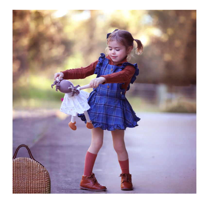 Bonikka Cecilia Linen Doll with Brown Hair