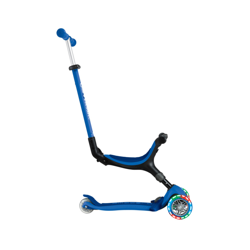 Globber GO UP ACTIVE Scooter with Lights - Navy Blue/ Dark Blue