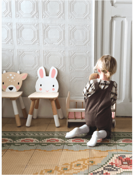 Tender Leaf Toys Kids Wooden Forest Rabbit Chair
