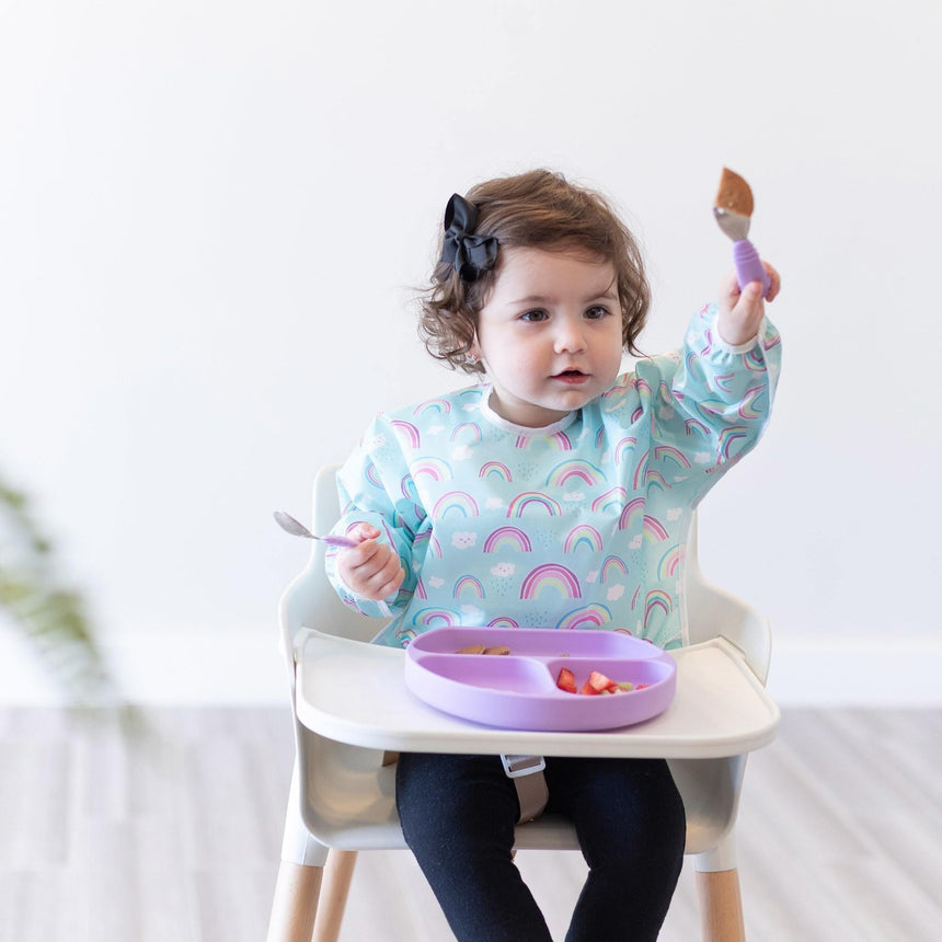 Bumkins Waterproof Sleeved Bib - Rainbows