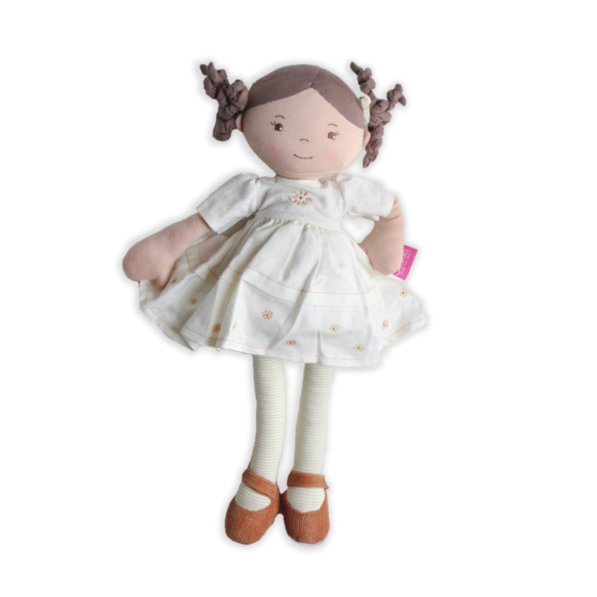 Bonikka Cecilia Linen Doll with Brown Hair