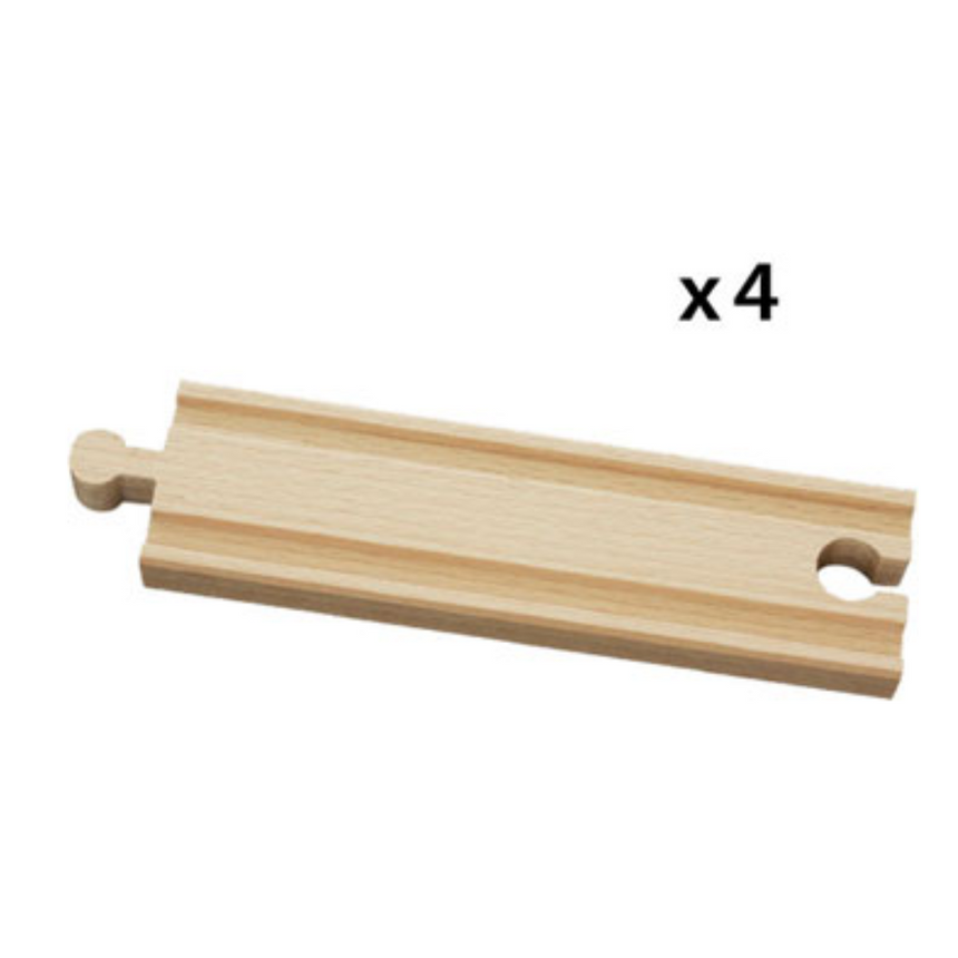 BRIO Medium Straight Tracks 4 pieces