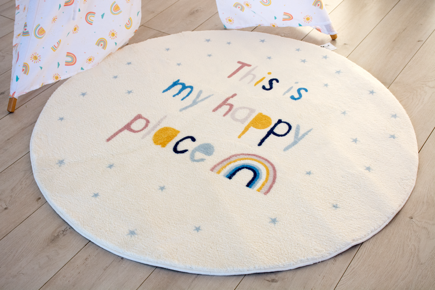 ALL 4 Kids This is My Happy Place Round Rug