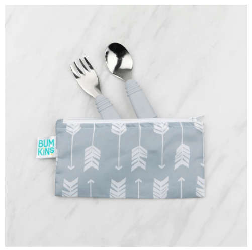 Bumkins Spoon and Fork - Grey