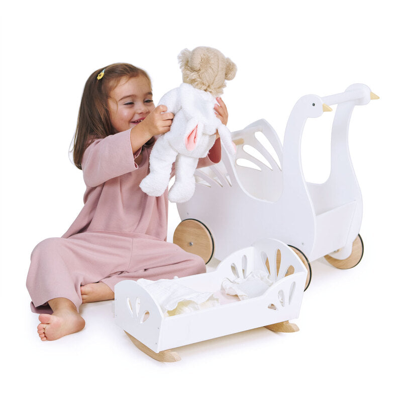 Tender Leaf Toys Doll's Sweet Swan Bed