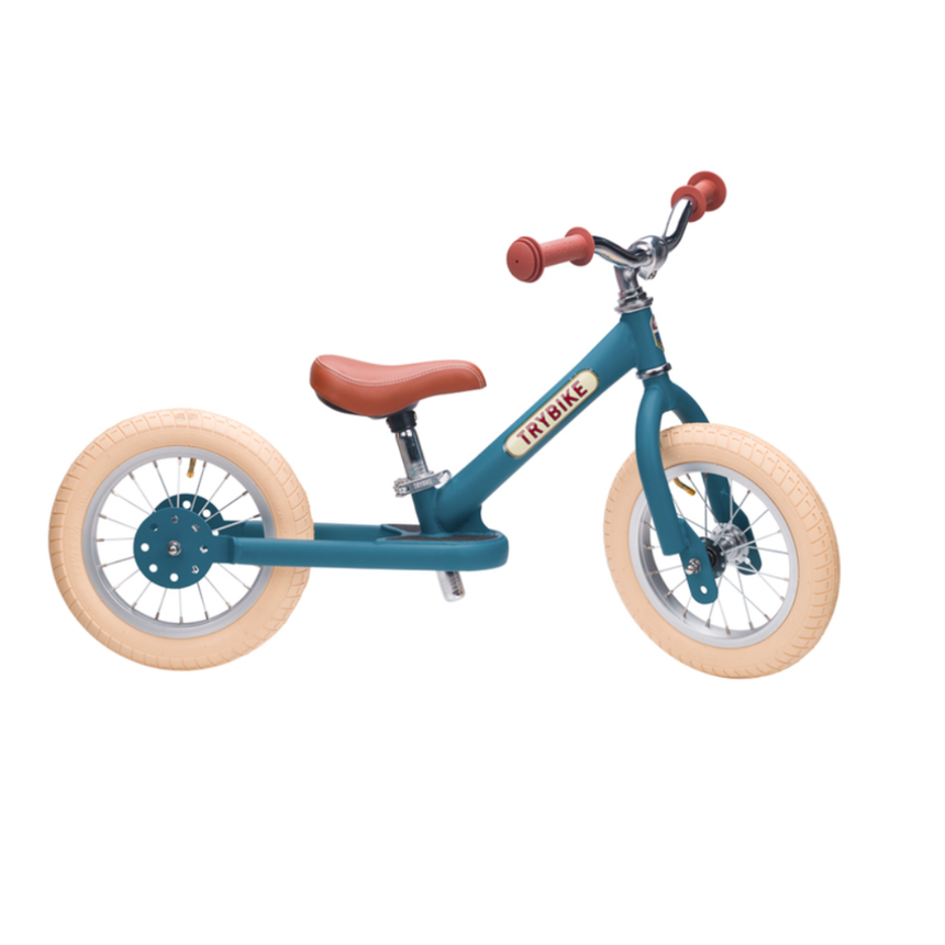 Trybike 2 in 1 Steel Balance Bike & Tricycle – Vintage Blue