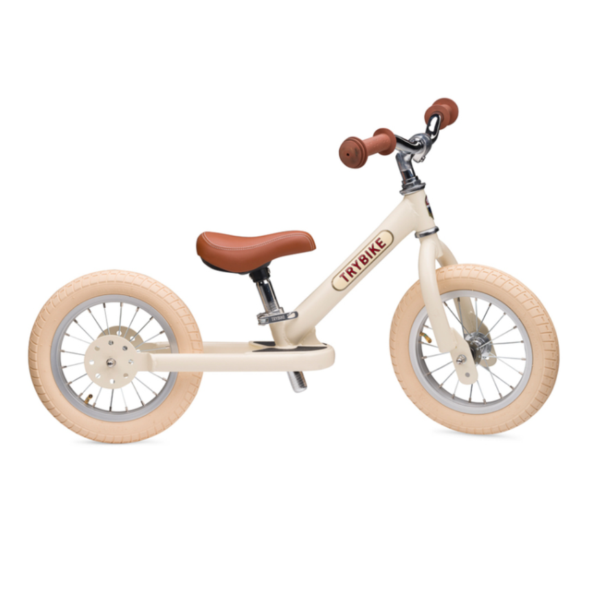 Trybike 2 in 1 Steel Balance Bike & Tricycle – Vintage Cream