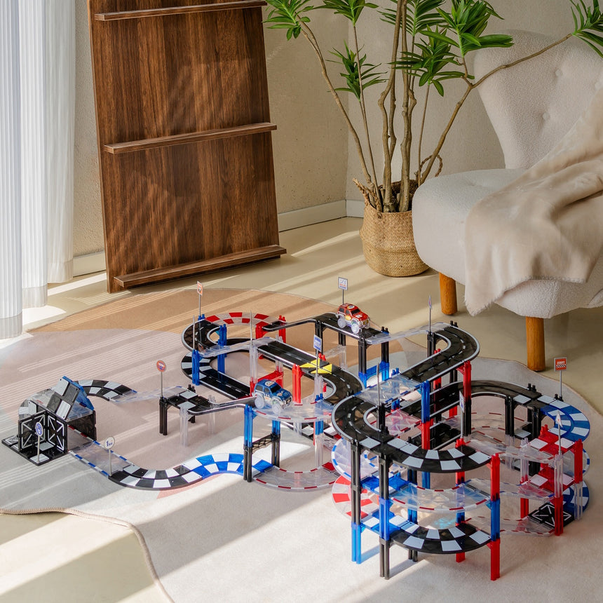 MNTL Classic Magnetic Track Car Set 101 Pcs