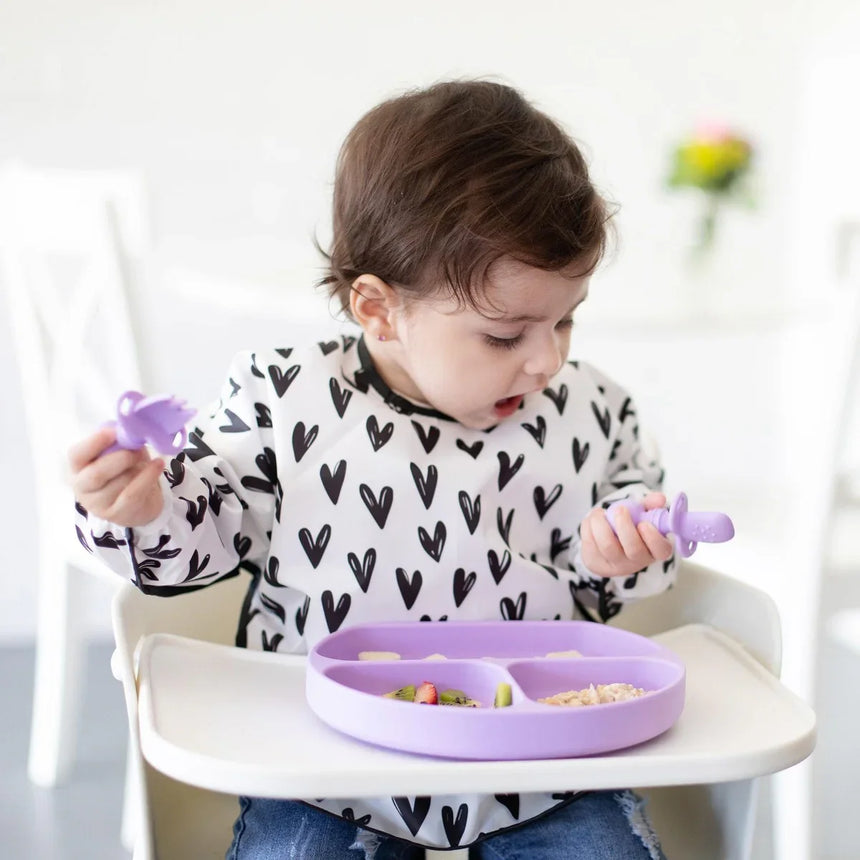 Bumkins Waterproof Sleeved Bib - Hearts