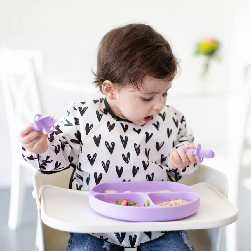 Bumkins Waterproof Sleeved Bib - Hearts