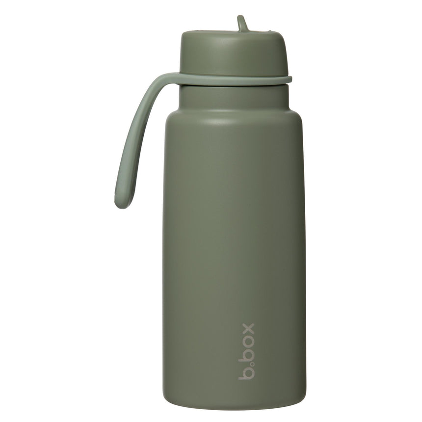 B.Box 1L Insulated Flip Top Drink Bottle - Olive