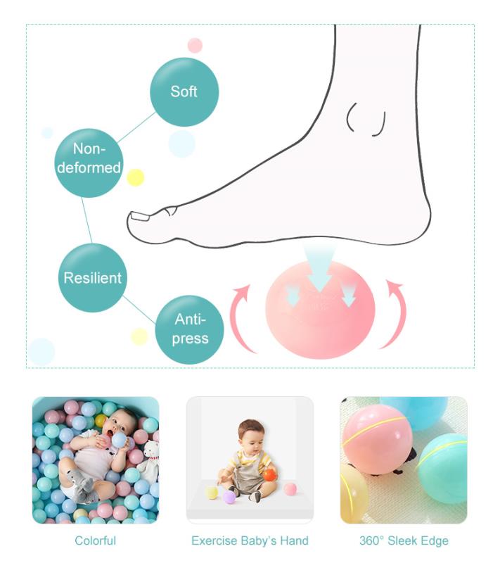 Joy Baby 100 PCS Mix Colour 7cm Anti-Press Pit Ocean Ball