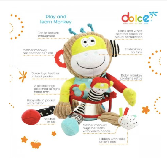 Dolce Toys - Charlie Monkey