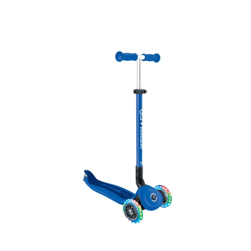 Globber GO UP ACTIVE Scooter with Lights - Navy Blue/ Dark Blue