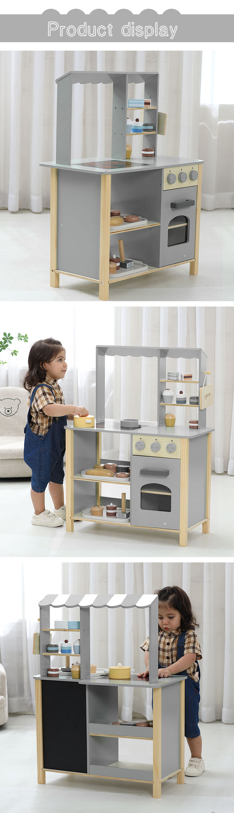 All 4 Kids Nordic Chef Pretend Kitchen & Bakery Station