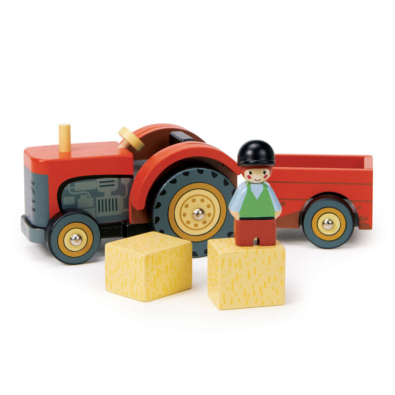 Tender Leaf Toys Wooden Farm Tractor Play Set