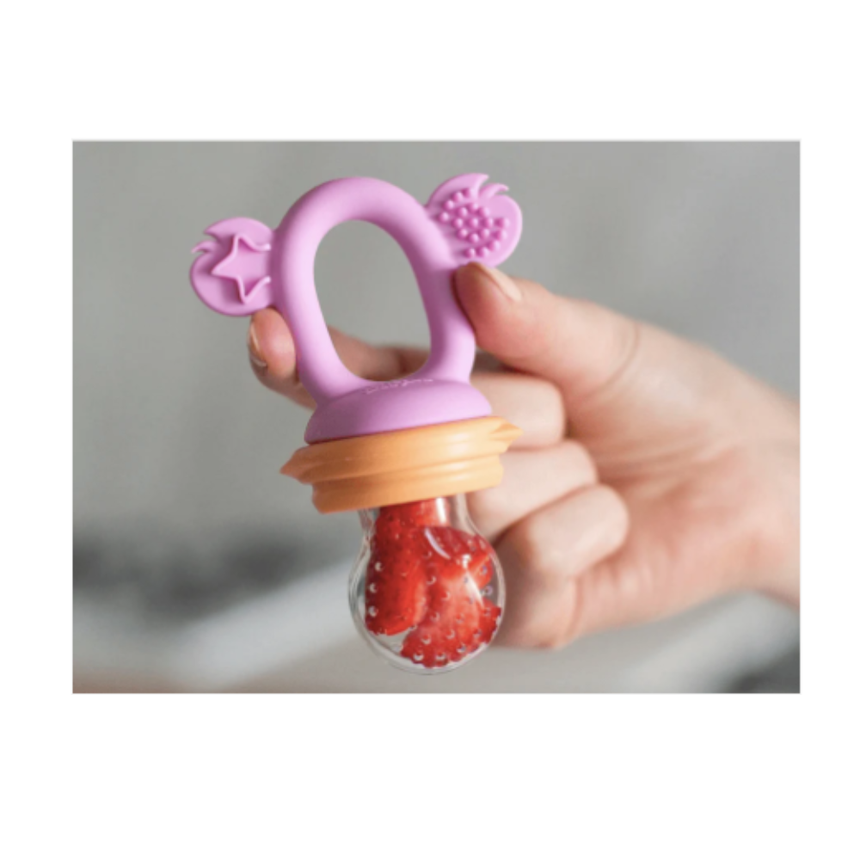 Cherub Baby Silicone Fresh Food Feeder & Teether Peach Blush