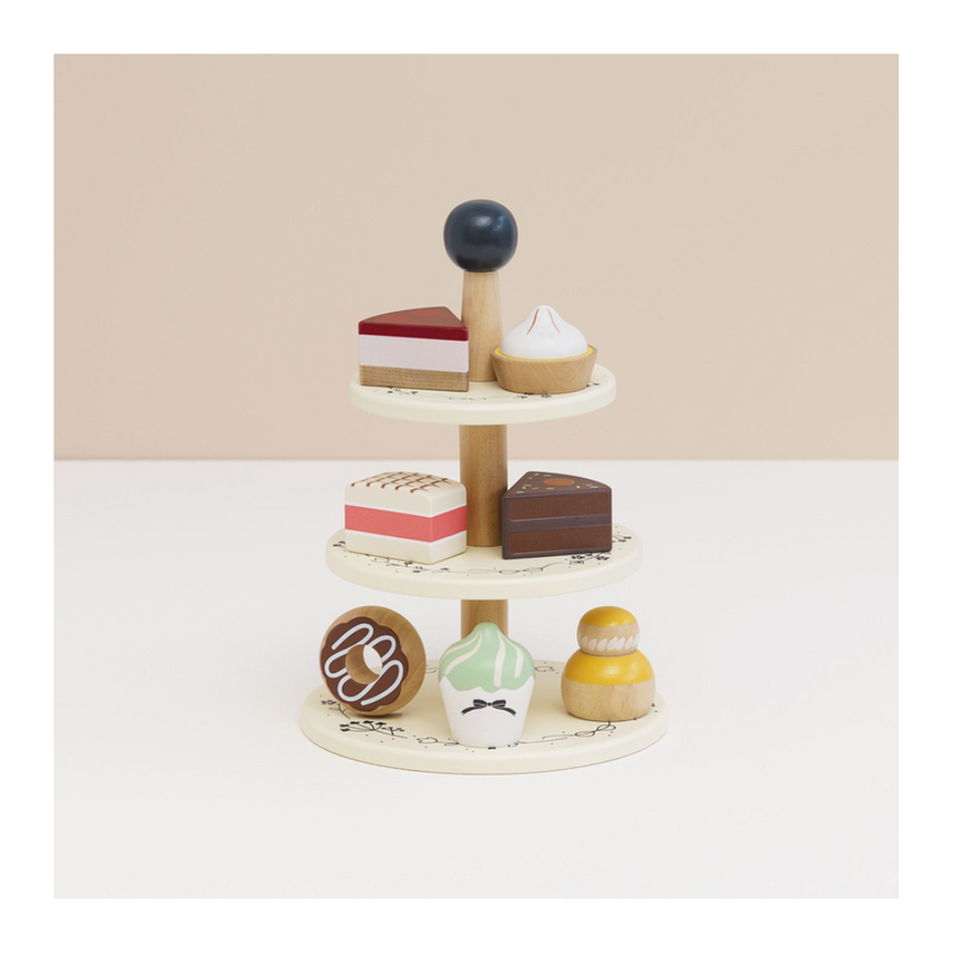 Le Toy Van Three Tier Patisserie Cake Stand - 8 Piece