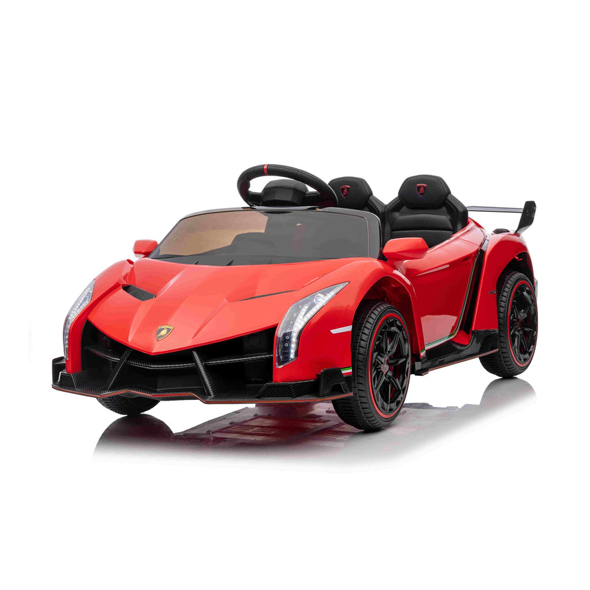 All 4 Kids Licensed Lamborghini Veneno Roadster Electrical Ride on Car - Red
