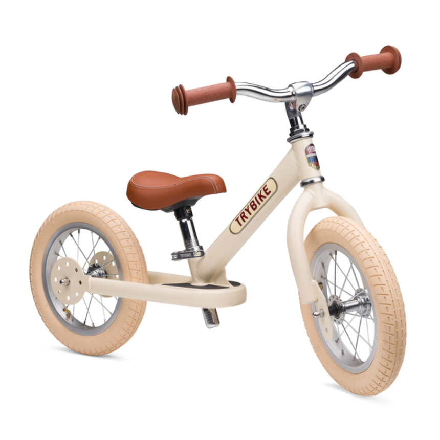 Trybike 2 in 1 Steel Balance Bike & Tricycle – Vintage Cream