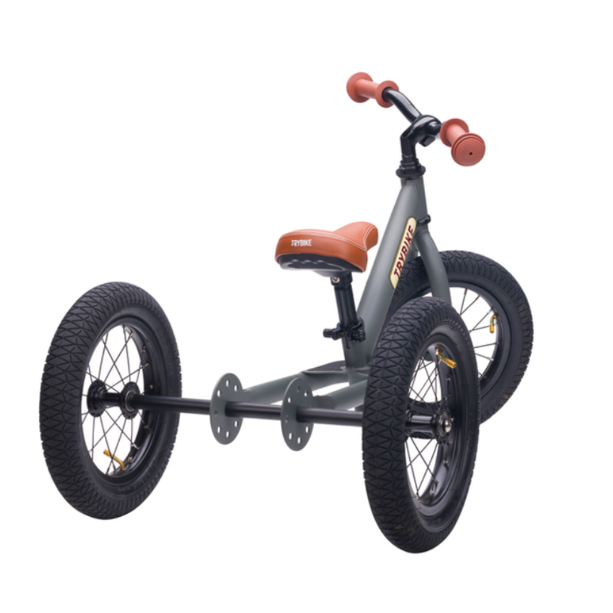 Trybike 2 in 1 Steel Balance Bike & Tricycle – Vintage Grey