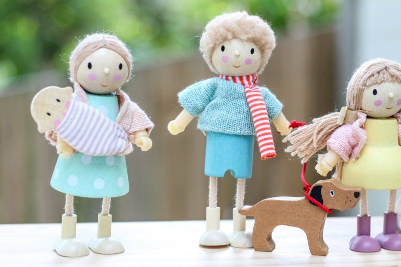 Tender Leaf Toys Doll Mrs Goodwood with Flexible Limbs & a Baby