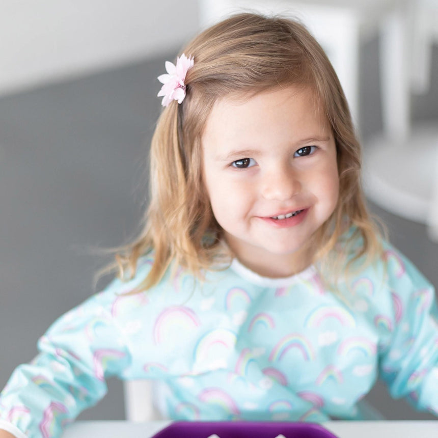 Bumkins Waterproof Sleeved Bib - Rainbows