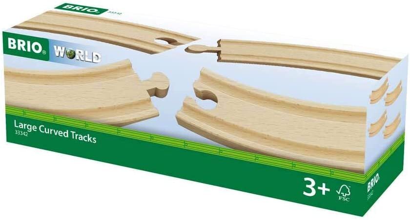 BRIO Large Curved Tracks 4 pieces