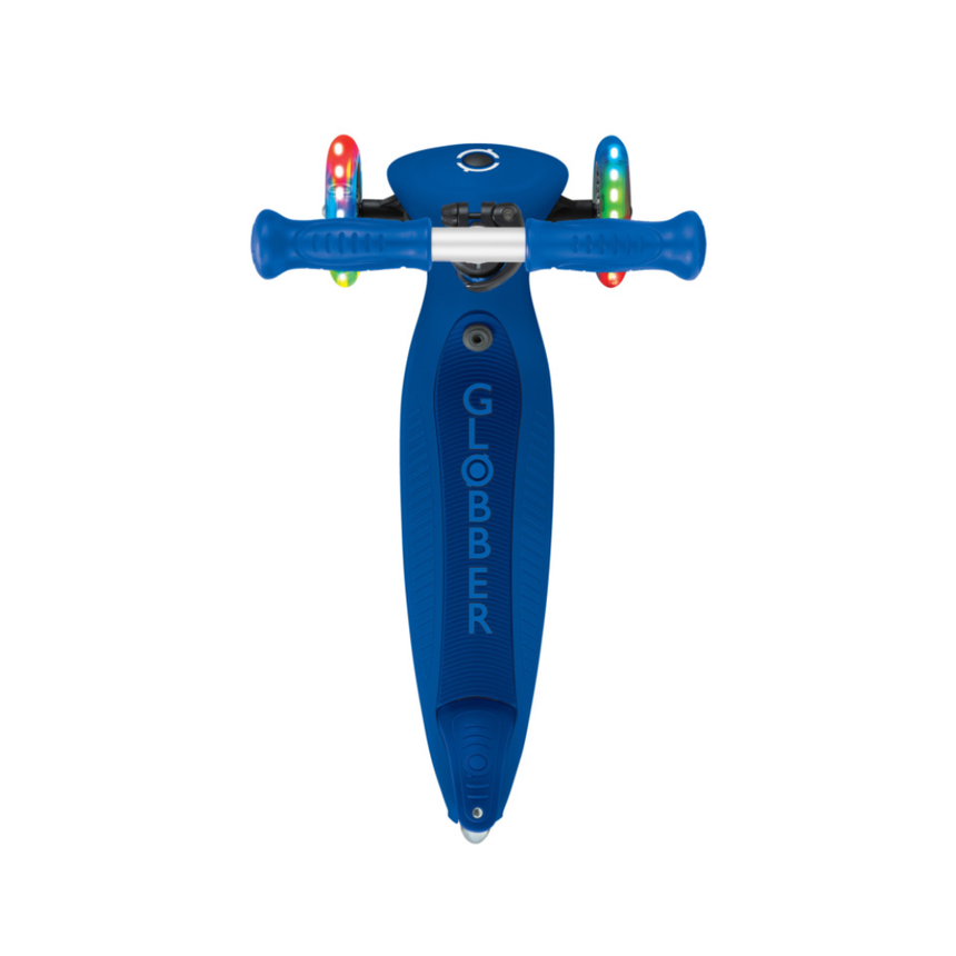 Globber GO UP ACTIVE Scooter with Lights - Navy Blue/ Dark Blue