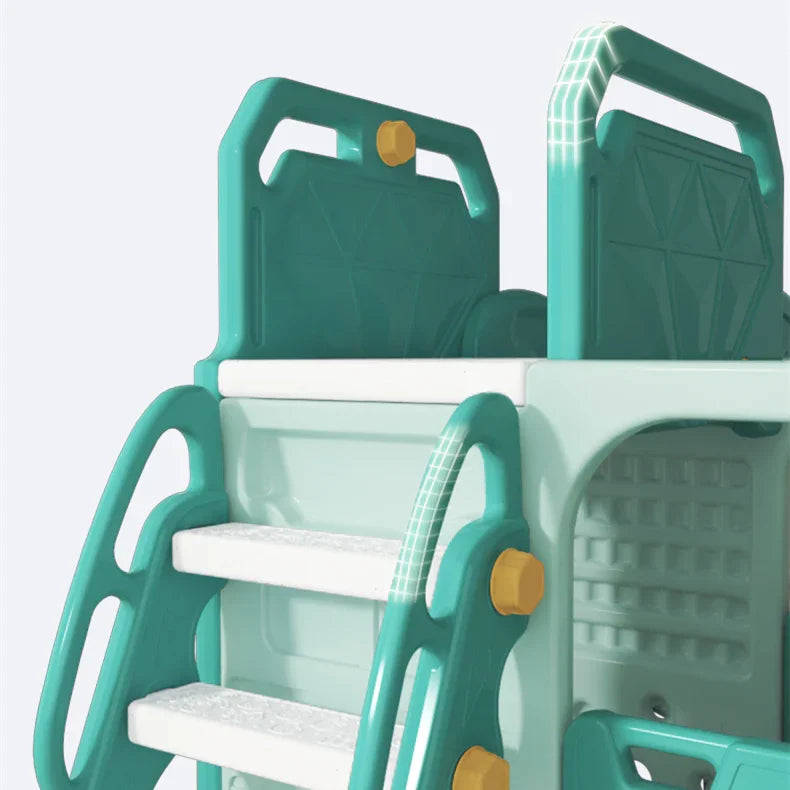 ALL 4 KIDS Lucas Baby Slider and Swing Play Center with Bus - Green