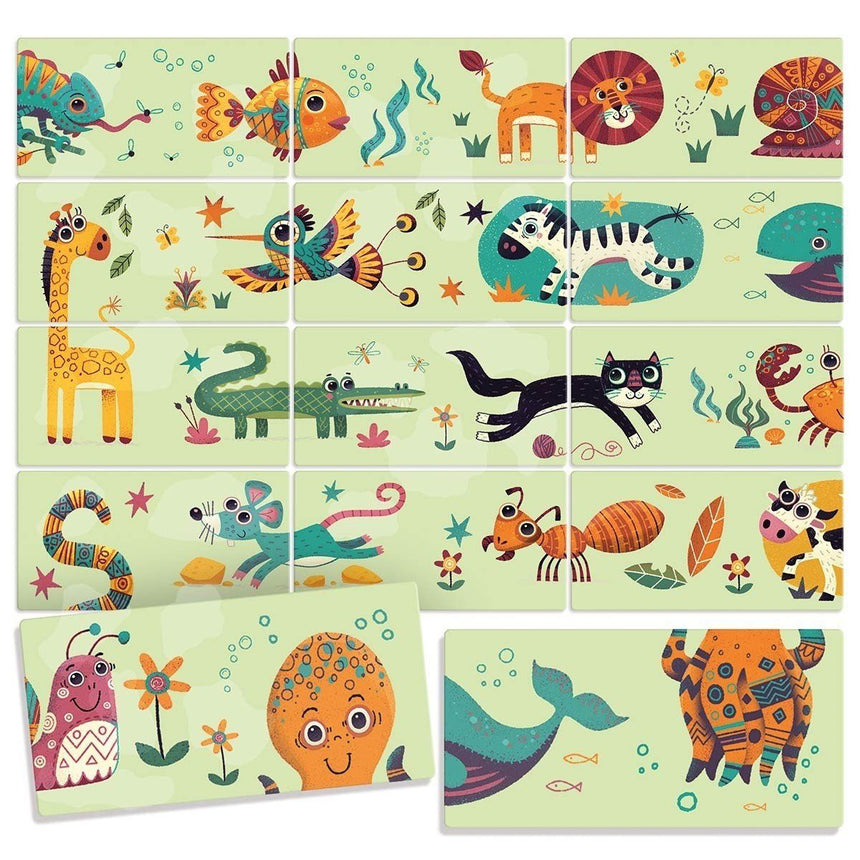 Headu Flash Card - Animal Domino