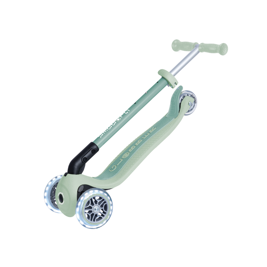 Globber ECOLOGIC PRIMO Foldable Scooter with Lights - Pistachio