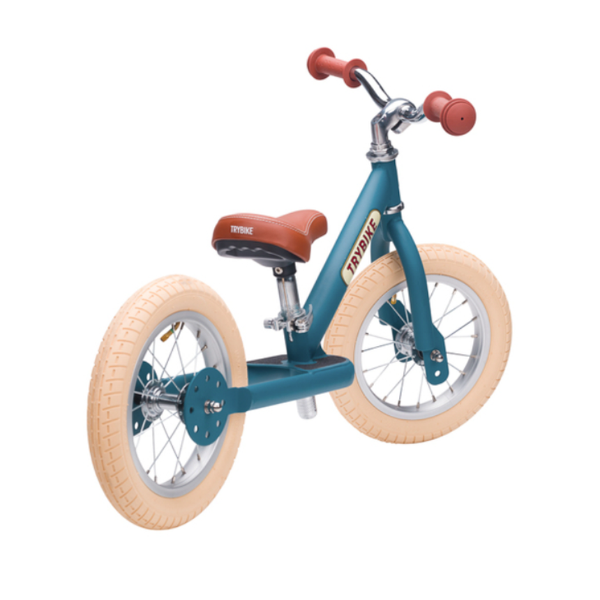 Trybike 2 in 1 Steel Balance Bike & Tricycle – Vintage Blue