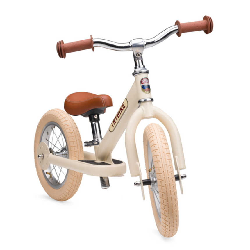 Trybike 2 in 1 Steel Balance Bike & Tricycle – Vintage Cream