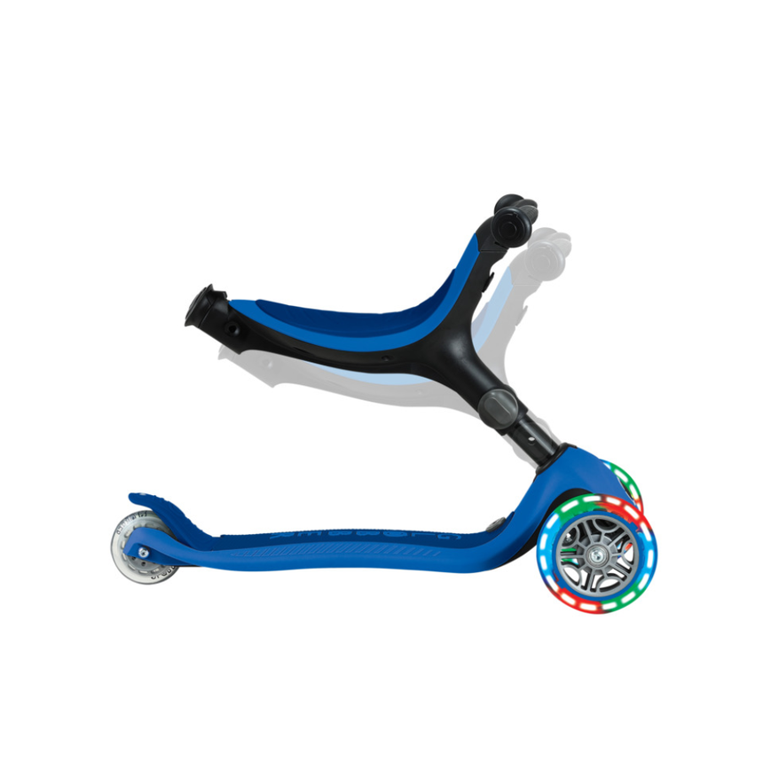 Globber GO UP ACTIVE Scooter with Lights - Navy Blue/ Dark Blue