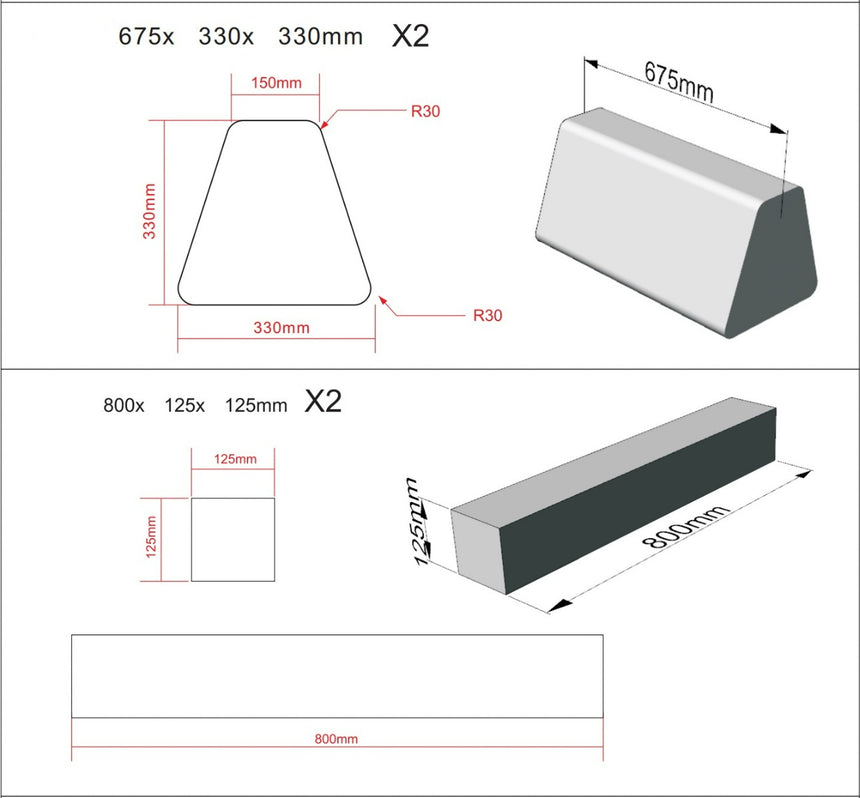 All 4 Kids Roman 10 PCS Play Couch with Farbic Cover - Pink Chevron